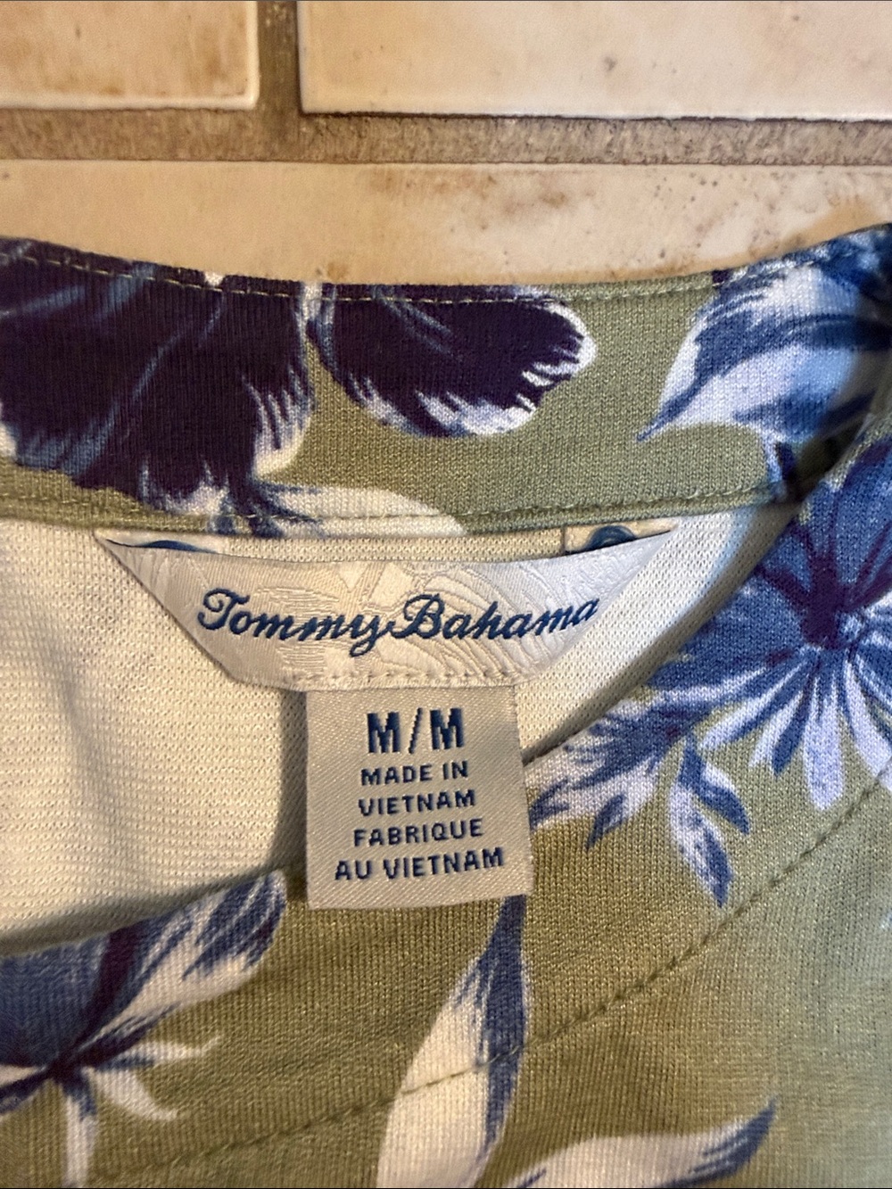 Tommy Bahama Olive Green Floral Sleeveless Mini Dress - Picture 2 of 3